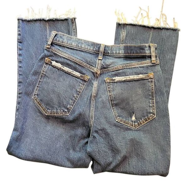 Abercrombie & Fitch Jeans Women's 6 Short Blue The Kick Ultra High Rise Flare - Picture 3 of 4